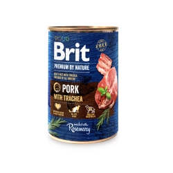 Brit Premium by Nature, wieprzowina z tchawicą, 400 g